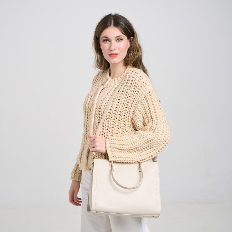 Geanta Shopper Ecru