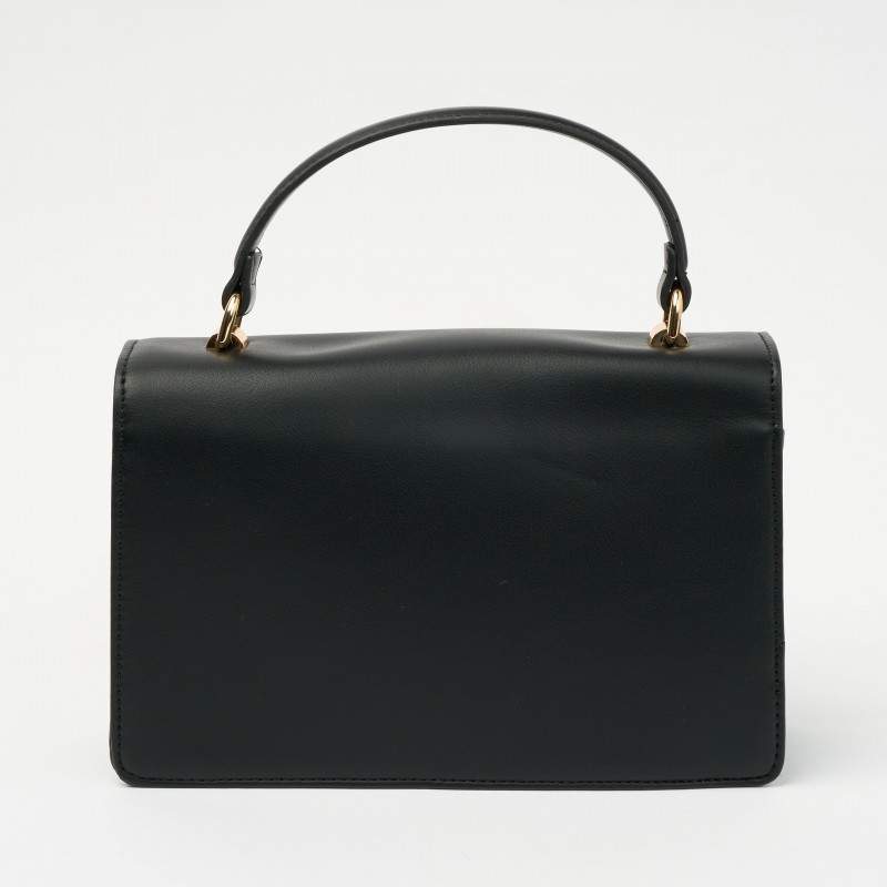 Geanta Neagra Crossbody Cu Clapa