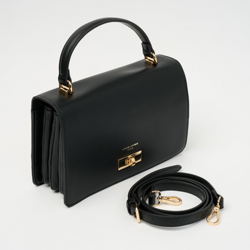 Geanta Neagra Crossbody Cu Clapa