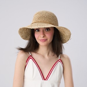 Palarie Malvina Paie Camel Bucket-Hat Palarie Malvina Paie Camel Bucket-Hat