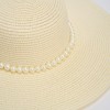 Palarie Crem De Paie Cu Perle