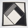 Esarfa Soft Neagra Cu Imprimeu Geometric
