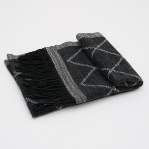 Fular Negru Imprimeu Etno Fular Negru Imprimeu Etno