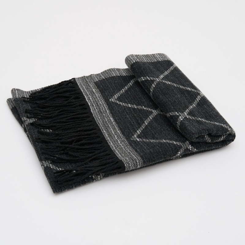 Fular Negru Imprimeu Etno Fular Negru Imprimeu Etno