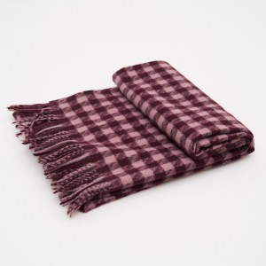 Fular Cu Carouri Bordo Fular Cu Carouri Bordo