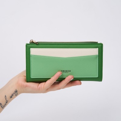 Portofel Slim Verde Cu Buzunar Aplicat