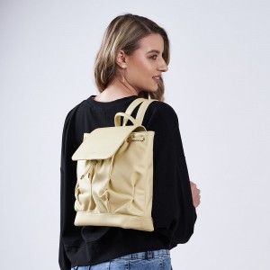 Rucsac Tania Galben Cu Pliuri Moi