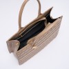 Geanta Shopper Bej-Inchis Matlasata Cu Doua Manere