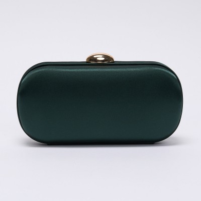 Clutch Maddy Rigid Verde Cu Lant Auriu