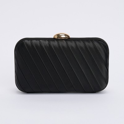 Clutch Tess Negru Tip Poseta Cu Pliuri