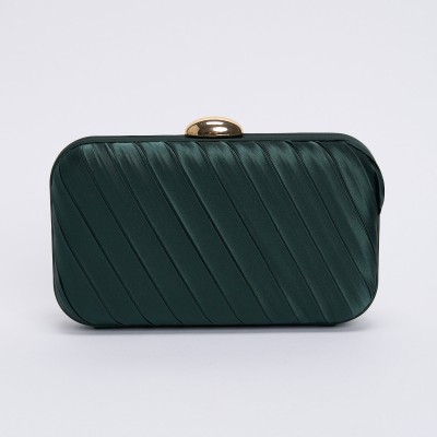 Clutch Tess Verde Tip Poseta Cu Pliuri