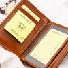 Portofel Leone Cognac RFID/NFC Deschidere Verticala