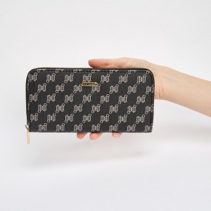 Portofel Venus Negru Cu Imprimeu Litere