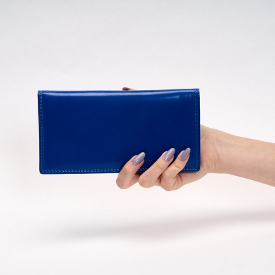 Portofel Albastru Cu Inchidere Simpla